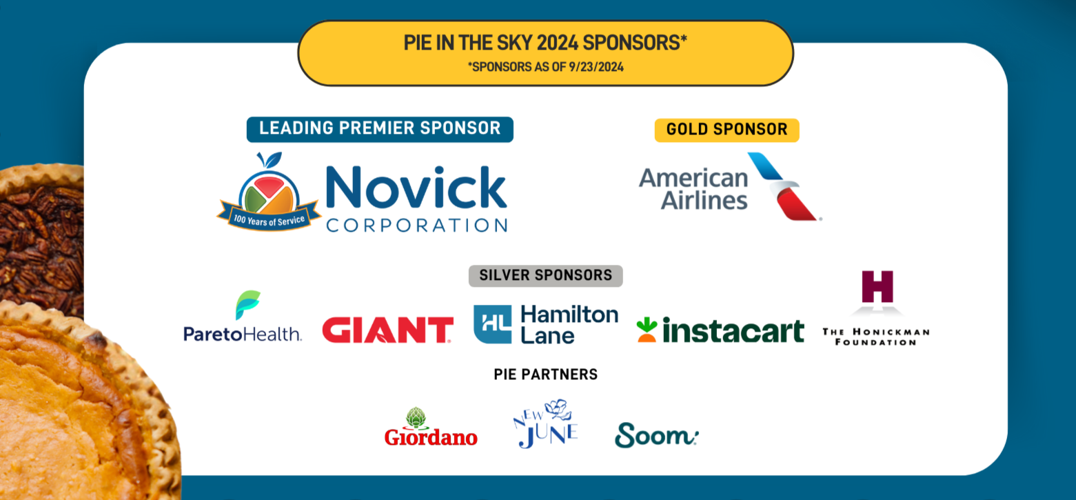 MANNA Kicks Off 30th Annual Pie in the Sky Fundraiser with Pie Day at